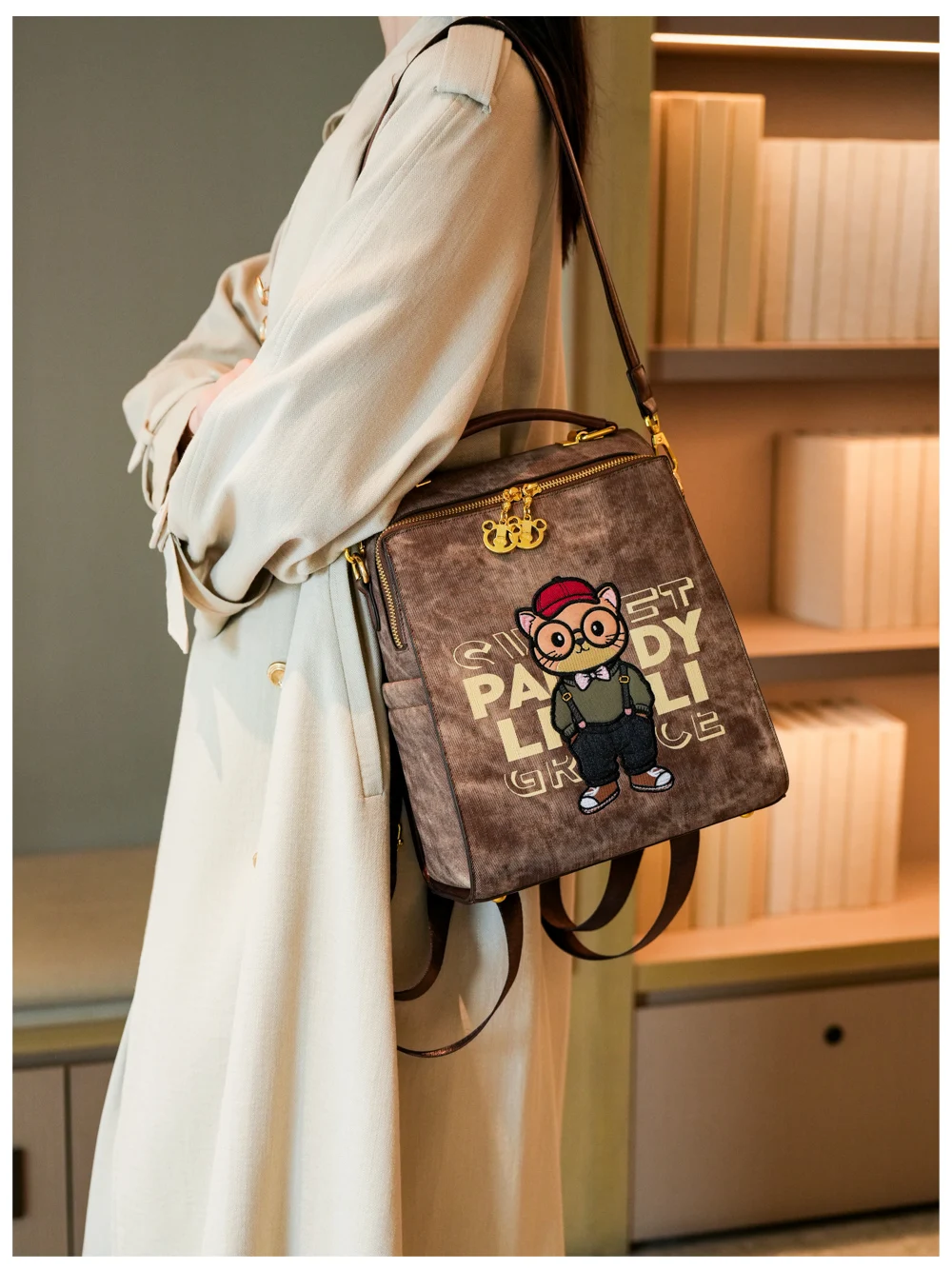 【Gran oferta】Mochila moderna, bolso de hombro para mujer, mochila de gran capacidad con cierre y bolso de mano informal con doble correa para los hombros.