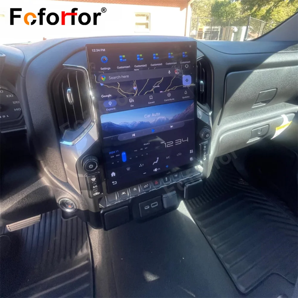 Upgrade Qualcomm For GMC Sierra Chevrolet Silverado 2009-2023 HD Screen Android 13 Car Radio Multimedia Player CarPlay GPS Navi