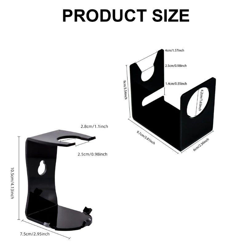 Практичный держатель для бритья для мужчин, хранение бритв в ванной, прочная акриловая подставка с щеткой и размещением бритвы
