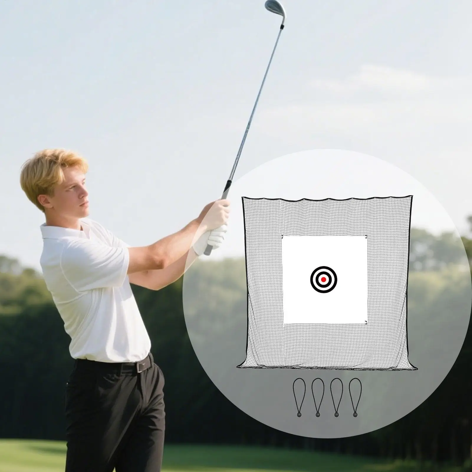 Golf Practice Net Ball Nets For Backyard Golf Practice Supplies Punch Aid Netting Multi-functional For Travel Home Garage Lawn