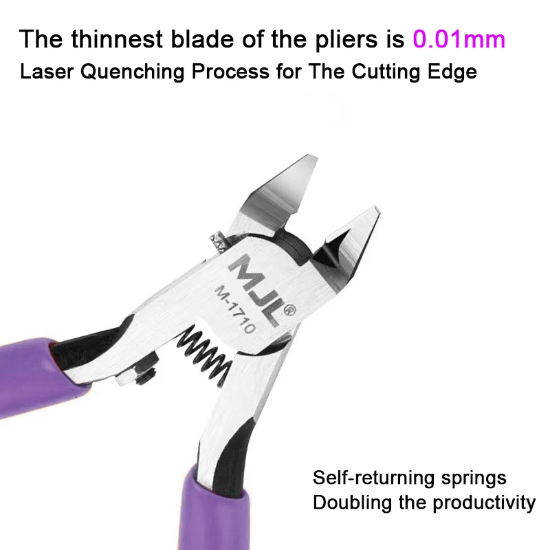 MJL M-1710 Model Single Blade Nipper Hand Tools Pliers Model Building Tools for Beginners to Repair and Fix Plastic Models