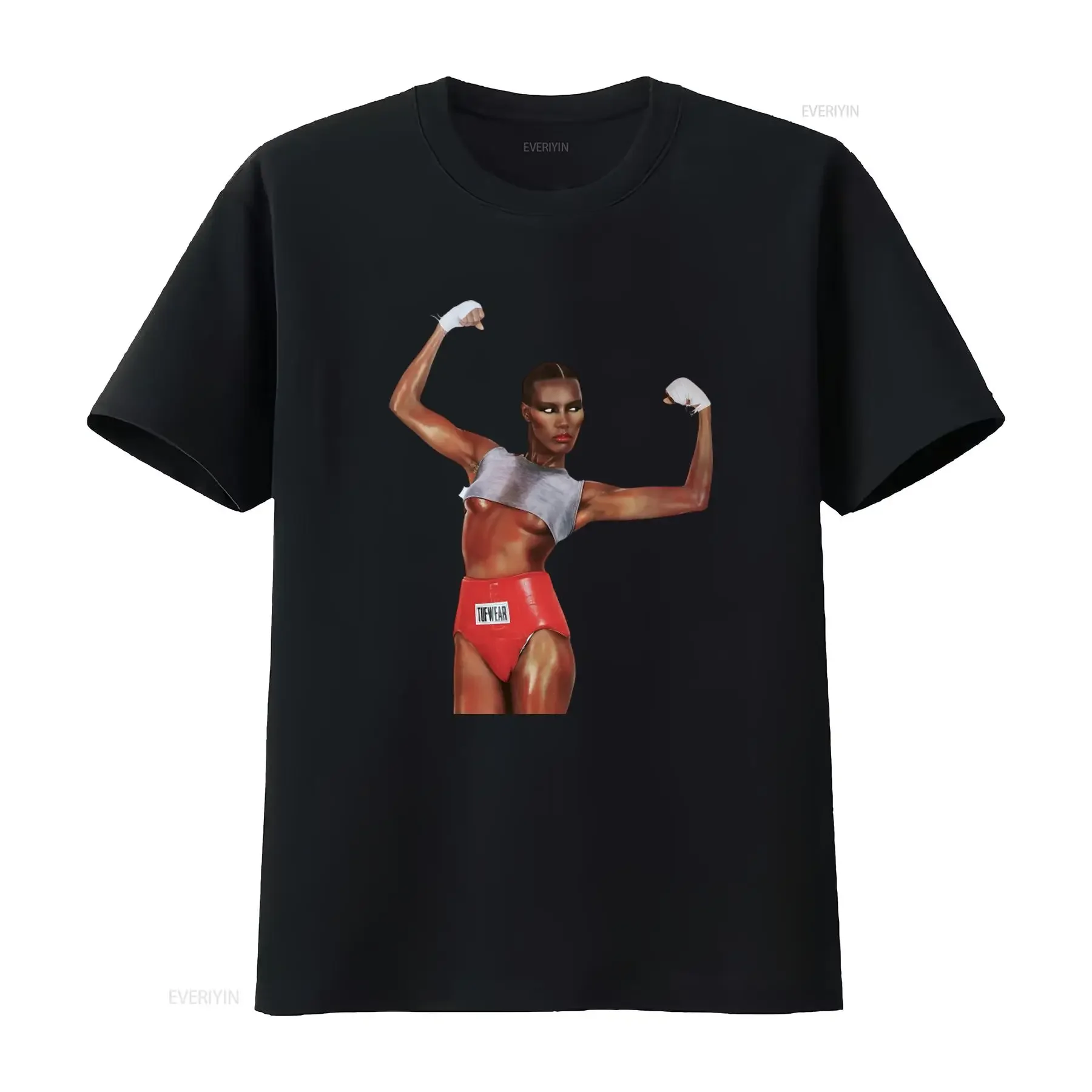 Grace Jones T Shirt Island Life Music S 5Xl Cotton Boxing Style Print vintage Washed Comfortable Breathable Casual streetwear