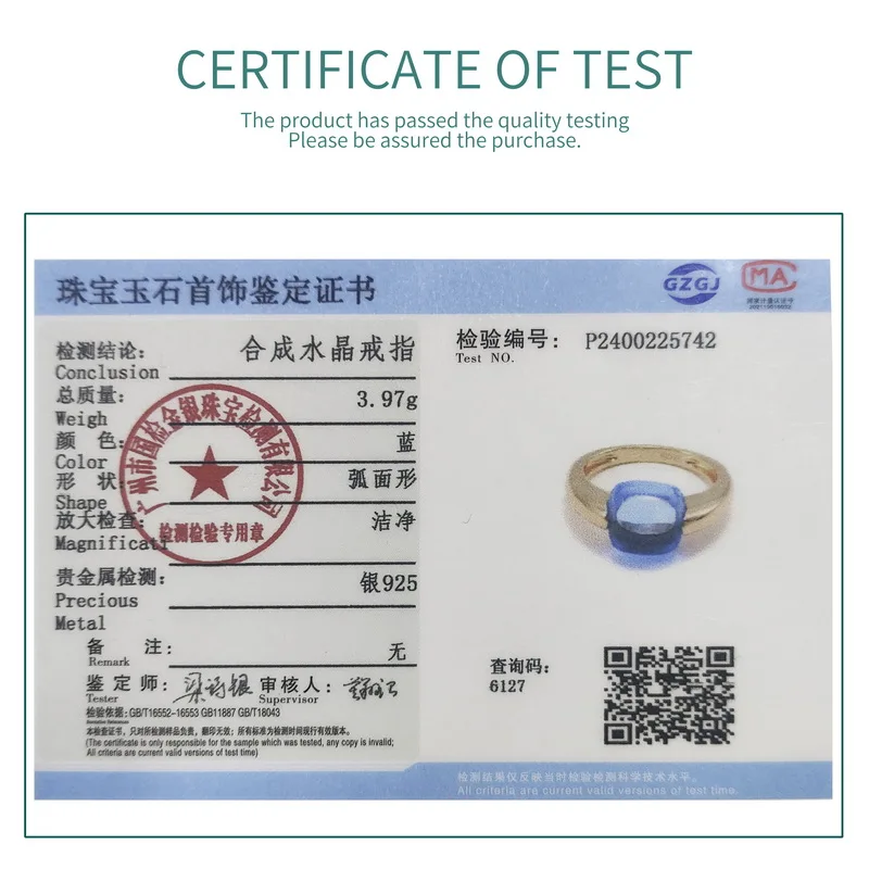 ALLNOEL 925 Sterling Silver 10K Gold Plated Color Crystals Rings For women's ring Luxury Inlaid Water Drop Pendant Party Gift