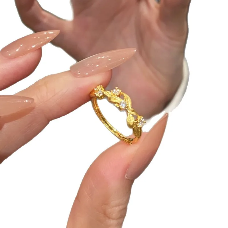 خاتم إكليل ذهبي فاخر وخفيف الوزن للنساء بتصميم متخصص ومتعدد الاستخدامات لفتح المجوهرات #5