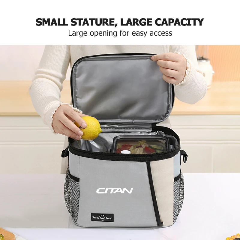 For Mercedes Benz Car Logo Bento Bag Food Storage Insulated Box Lunch Case W124 W203 W204 W447 Sprinter Viano W639 W638 Citan view 4
