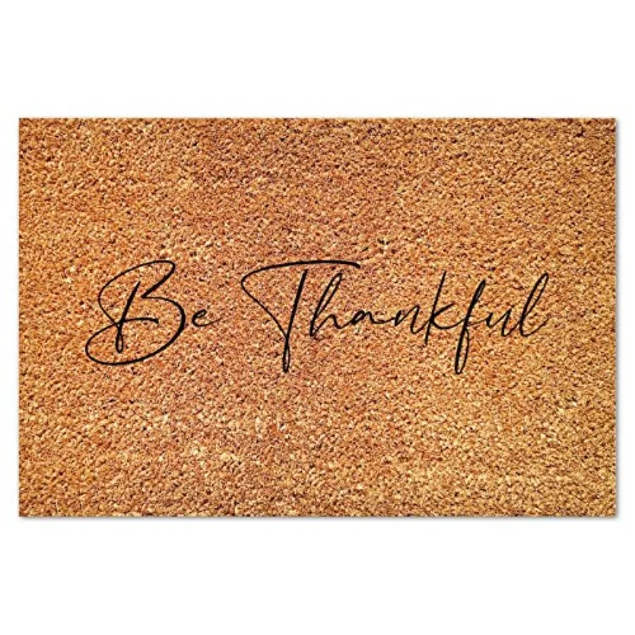 

Коврик для входной двери Be Thankful Coir с цитатами из Библии, забавный, всепогодный, нескользящий, для использования внутри и снаружи помещений, на веранде, при входе в дом, 1 шт.