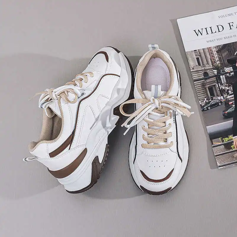 

Демисезонная обувь из искусственной кожи, спортивные женские прогулочные женские ботинки, размер 43, дизайнерские кроссовки, принадлежности Tenismasculine