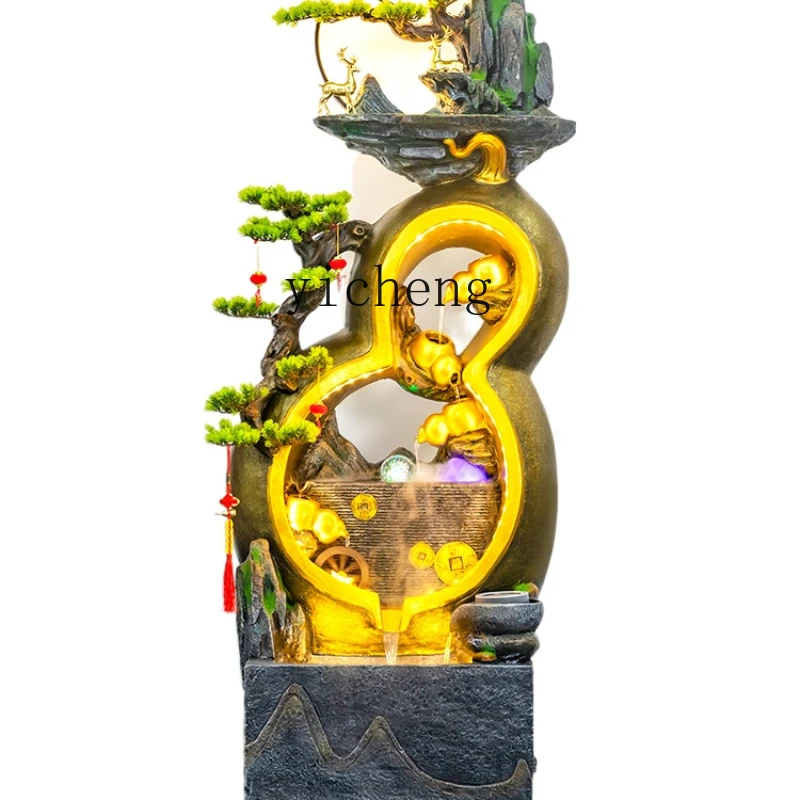 

XL Flowing Water Ornaments Rockery Fountain Living Room Courtyard Opening Fortune Decorations