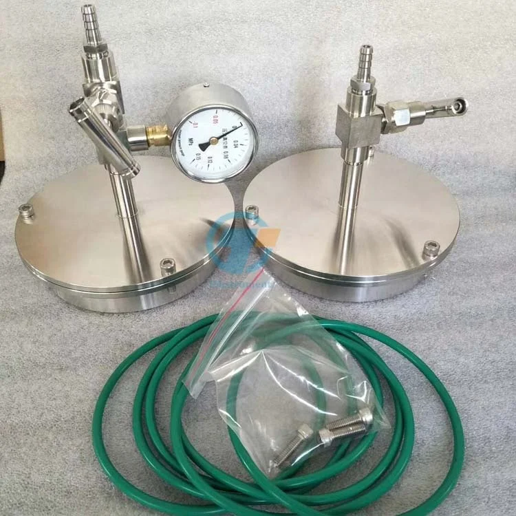 Smart Vacuum Sealing Assembly Flange with Vacuum Meter / Valves for 120mm dia Processing Tube Furnace