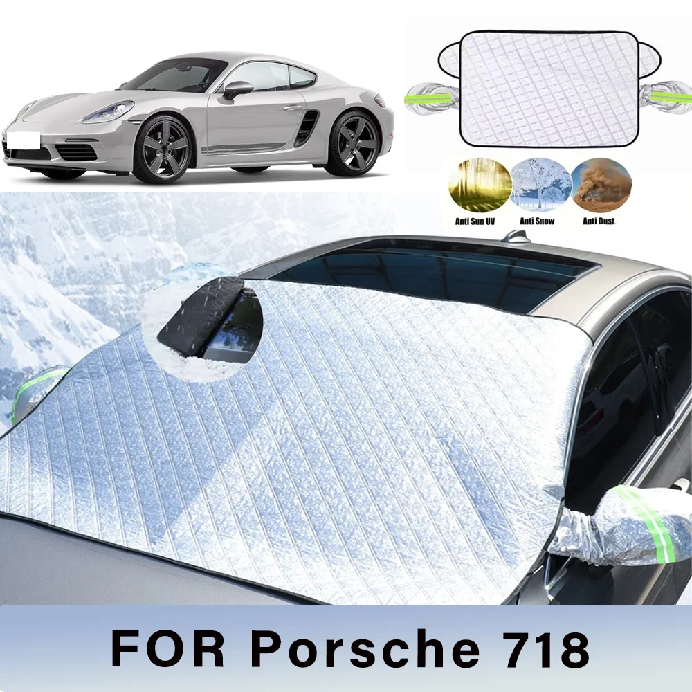 

Thickened Car Now Sunshade Windshield Cover With 5/9 Magnets UV Protection Anti Snow Sunlight For Front Windsh For Porsche 718