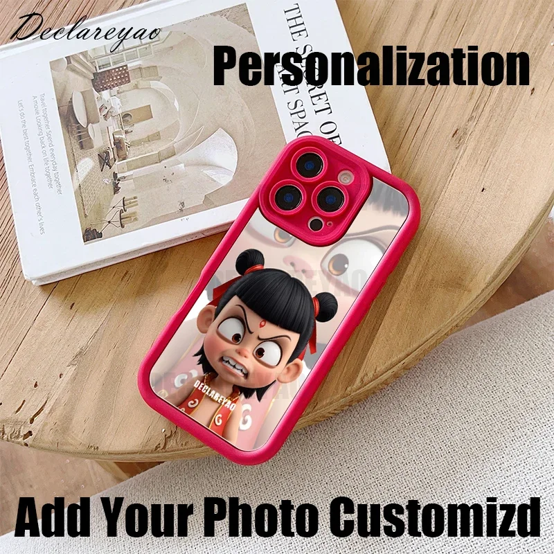 صورة تخصيص حافظة مرآة لهاتف أبل آيفون 13 برو ماكس 12 Mini 16e 16 15 14 Plus غطاء شخصي لتقوم بها بنفسك إطار صور مخصص ناعم