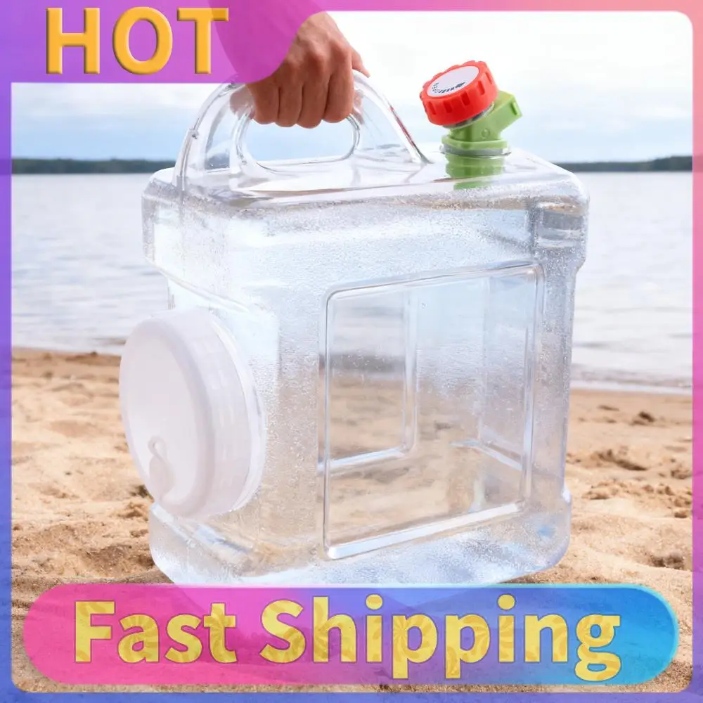 5L Emergency Water Storage Tank Lightweight Camping Water Dispenser with Faucet with Handle for Camping Vehicle Car