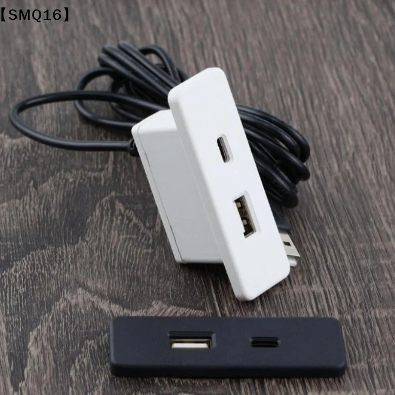 1Pcs Recessed Desk Socket Hidden Power Strip With USB-A And Type-C 1.8 Meters Extension Cord For Home Office【SMQ】