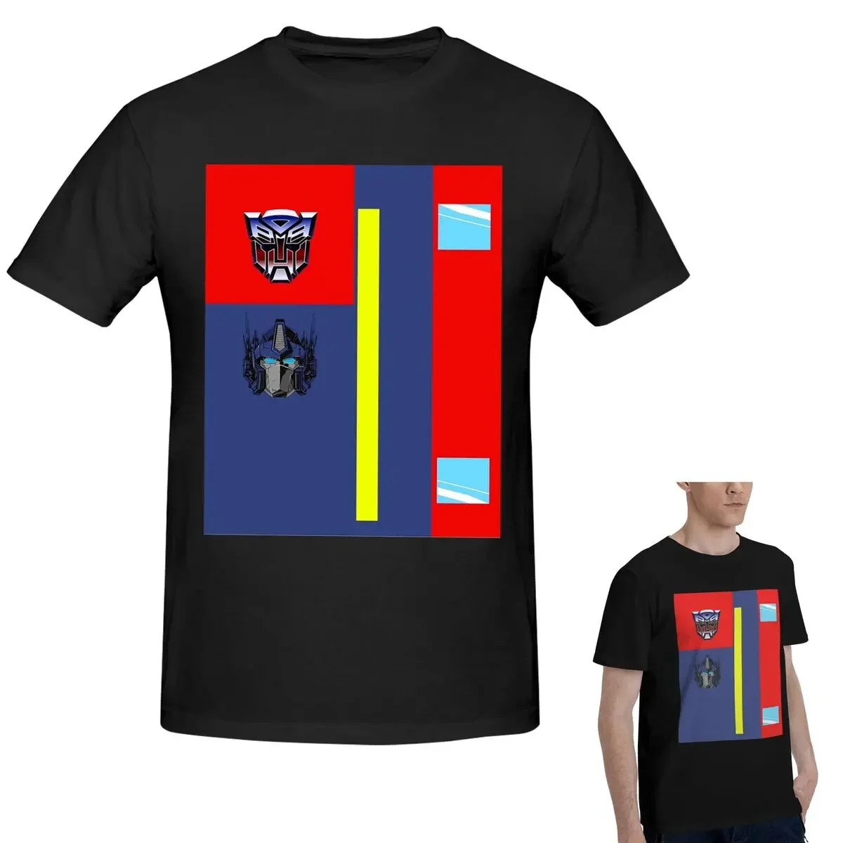 100% Cotton Autobots Prime Bag T-Shirt Men's Fashion Oversized T Shirt Men Crew Neck Summer Shirts Tops S-6XL