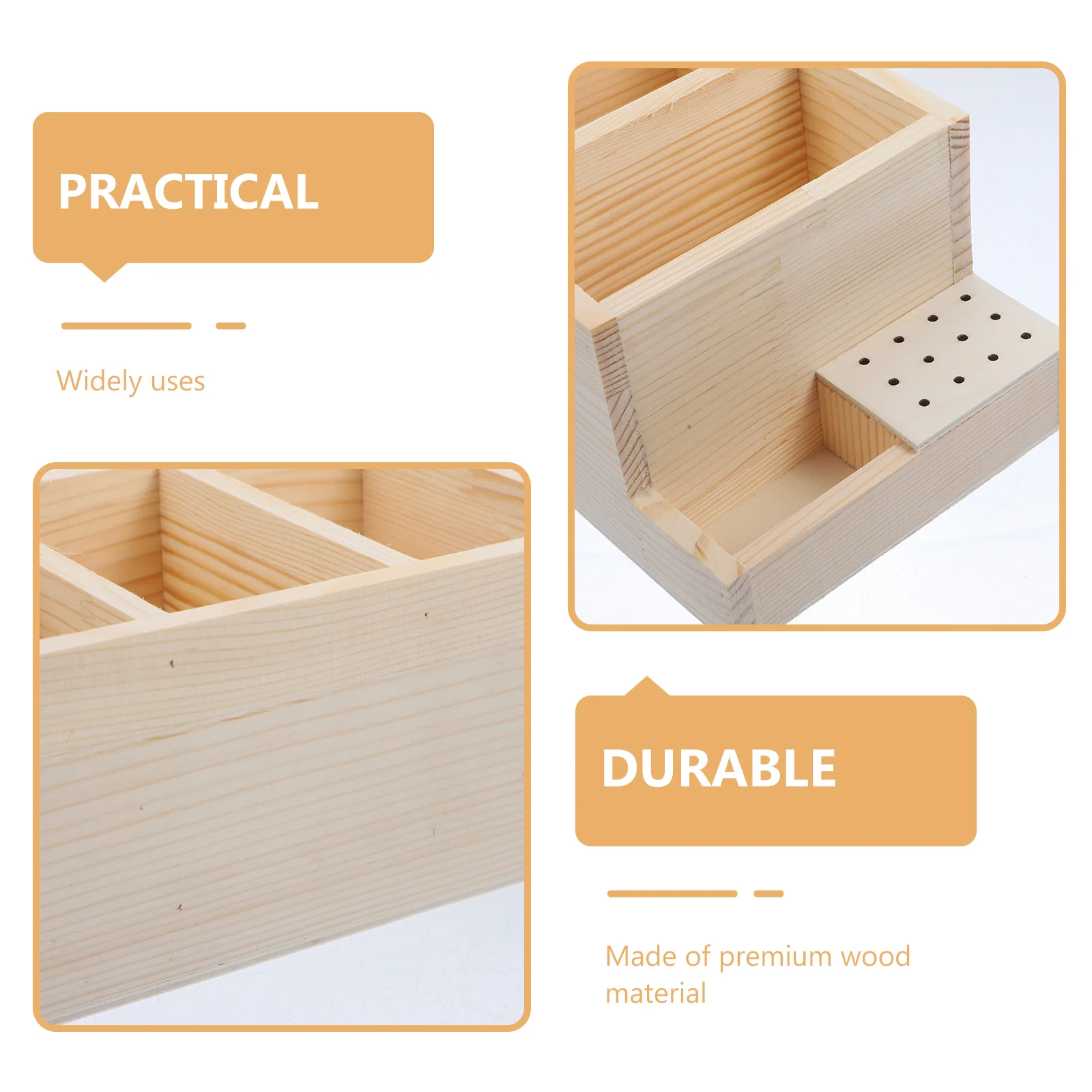 

Nail Art Grinding Head Storage Box Premium Wood Manicure Drill Bit Organizer Desktop Case Nail Salon Tool Holder Organizer