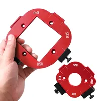 Aluminum Alloy Wardrobe Corner Trimming Tool, Corner Locator, Woodworking Milling Cutter, Woodworking DIY Corner Arc Template