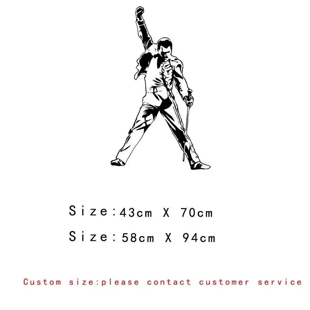 ورق حائط عتيق من الفينيل لتزيين الغرف ، ملصقات فريدي زئبق ، فرقة كوين ، غرفة نوم ، غرفة معيشة ، ديكور حائط #2