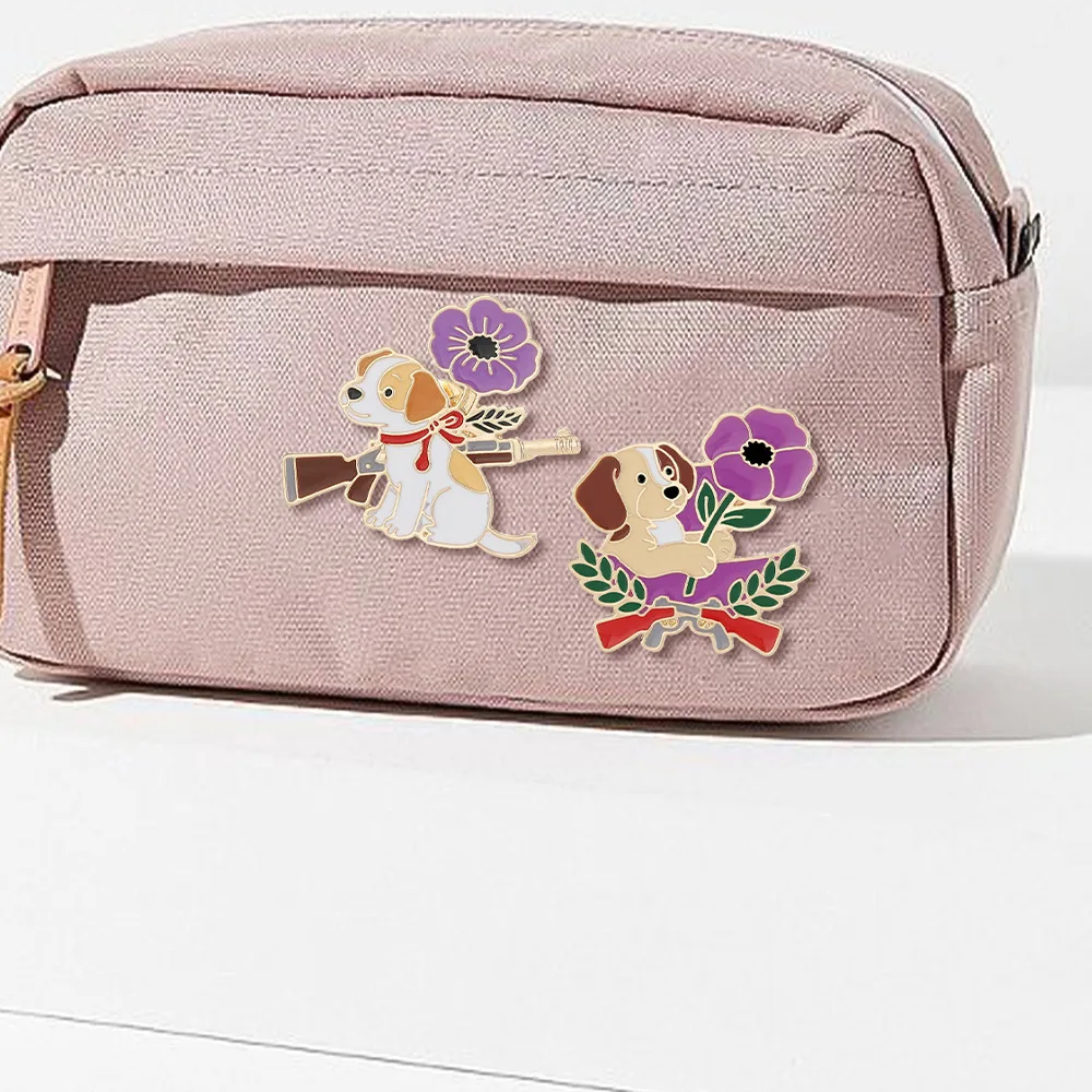 

Брошь для собаки из цинкового сплава, эмблема шляпы, цветок на груди, украшение в виде животного, праздничный подарок для мужчин и женщин