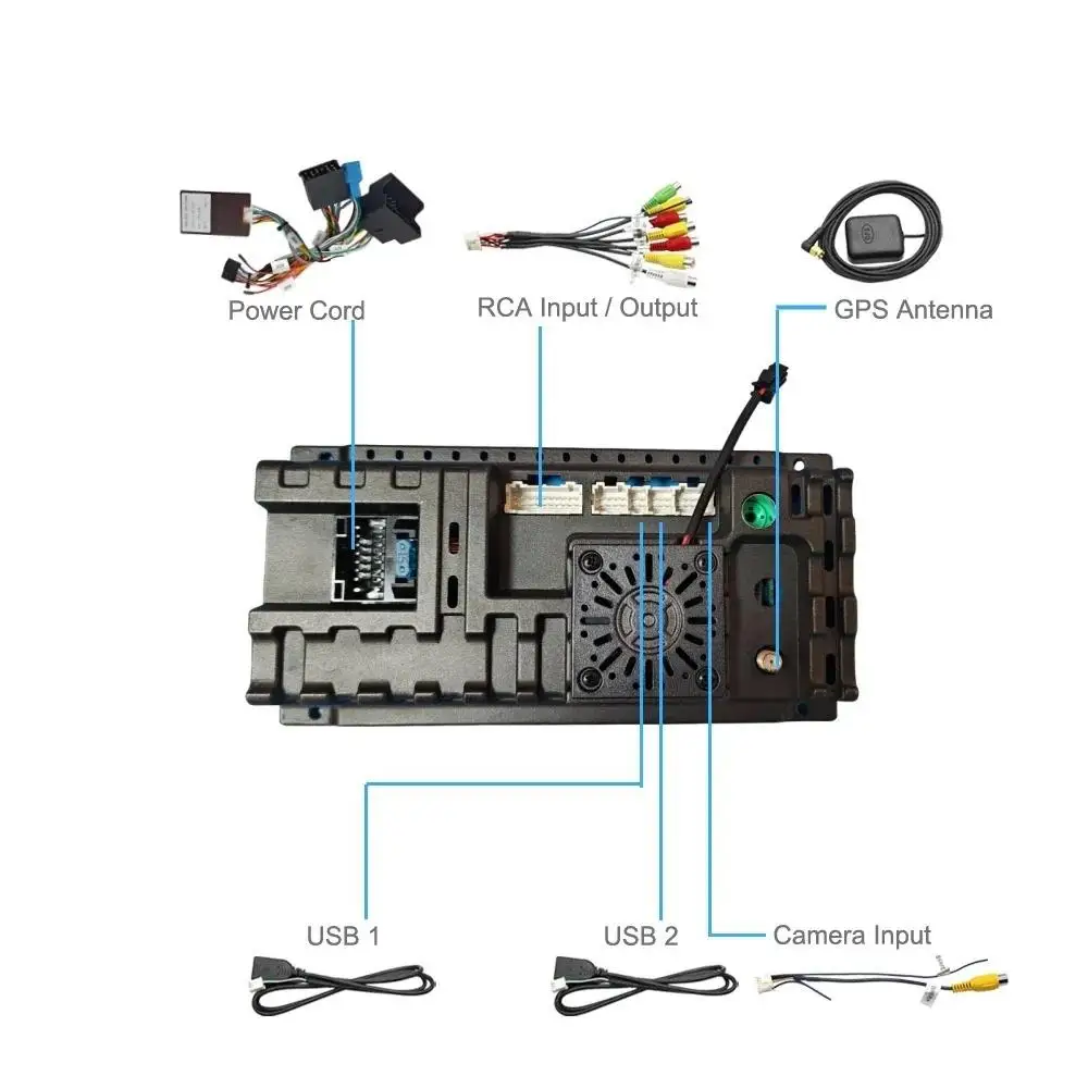 لبيجو 207 مشغل راديو السيارة متعدد الوسائط مزدوج DIN 7 بوصة مع نظام ترفيه السيارة USB وبلوتوث
