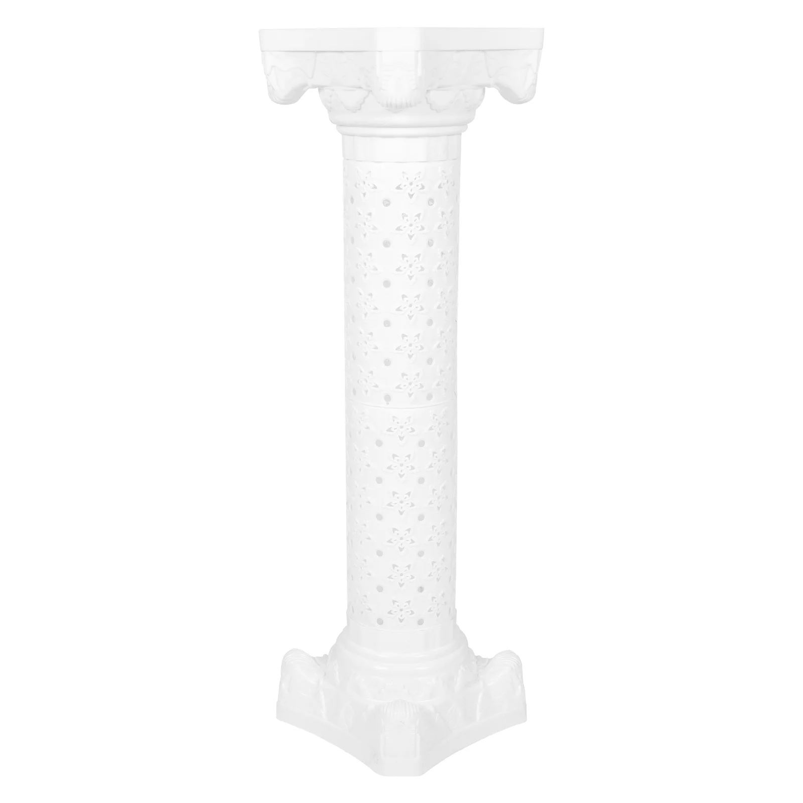

Roman Column Flower Vase Hollow Design Premium Plastic Balcony Wedding Decor Welcome Area Party Landscape Prop