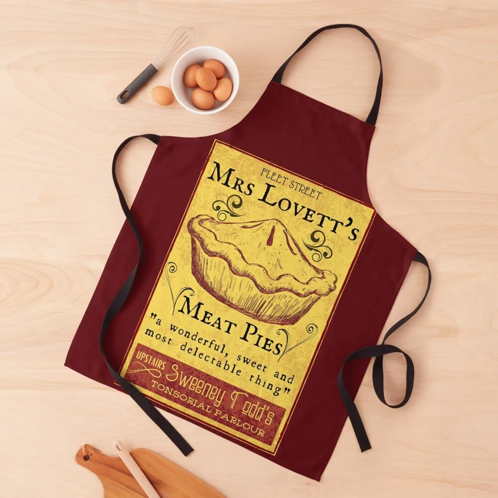 

Mrs Lovett's Meat Pies - Sweeney Todd Musical Apron Beauty House Things For Home And Kitchen Trim Cloth Home And Kitchen Apron