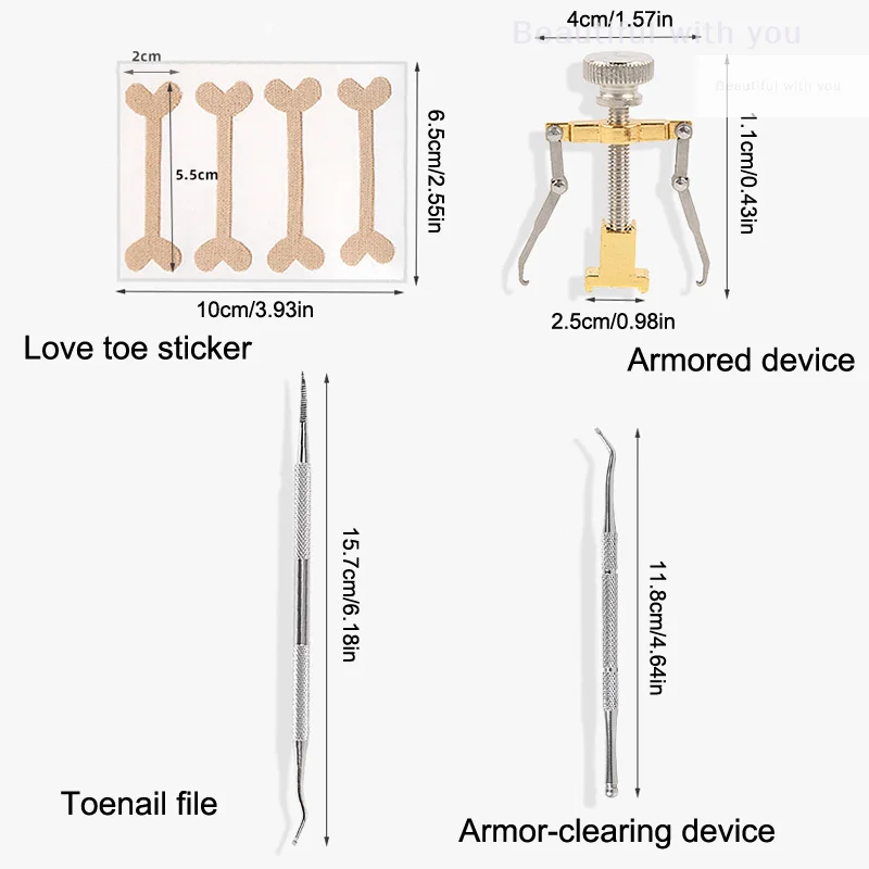 1 Set Toenail Corrector Tools Pedicure Recover Embed Toe Nail Treatment Professional Foot Care Correction Tool