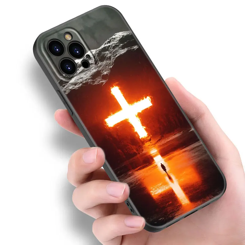 Funda de teléfono Jesucristo Dios bendiga para Apple iPhone 12 13 Mini 11 14 Pro XS Max 6S 6 7 8 Plus 5S X XR SE 2020 2022 funda suave