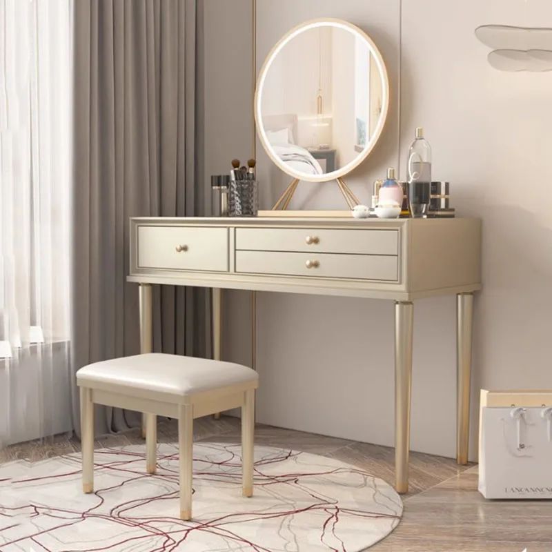 

Salon Mirror Storage Dresser Sets Luxury Vanity Drawer Make Up Dressers Bedroom Modern Tocador Maquillaje Furniture Home