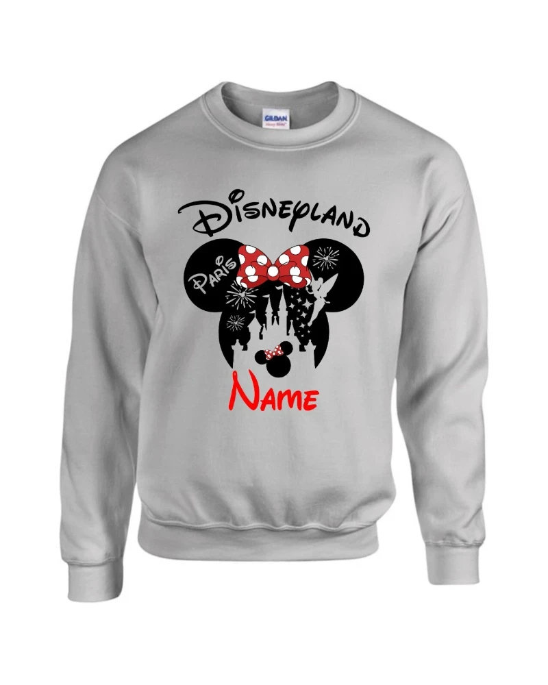 

Potdemiel Personalised 2025 Jumper Mickey Minnie Family Tour Trip Top Hoodie Autumn Winter Casual Unisex Oversized Man Woman