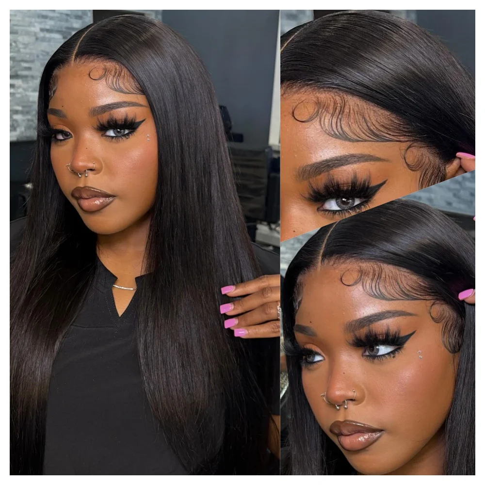 15A Супер двойные нарисованные бесклеевые парики из человеческих волос 13x6 Настоящие HD кружевные фронтальные парики из человеческих волос Человеческие волосы для женщин Millionaire Queen