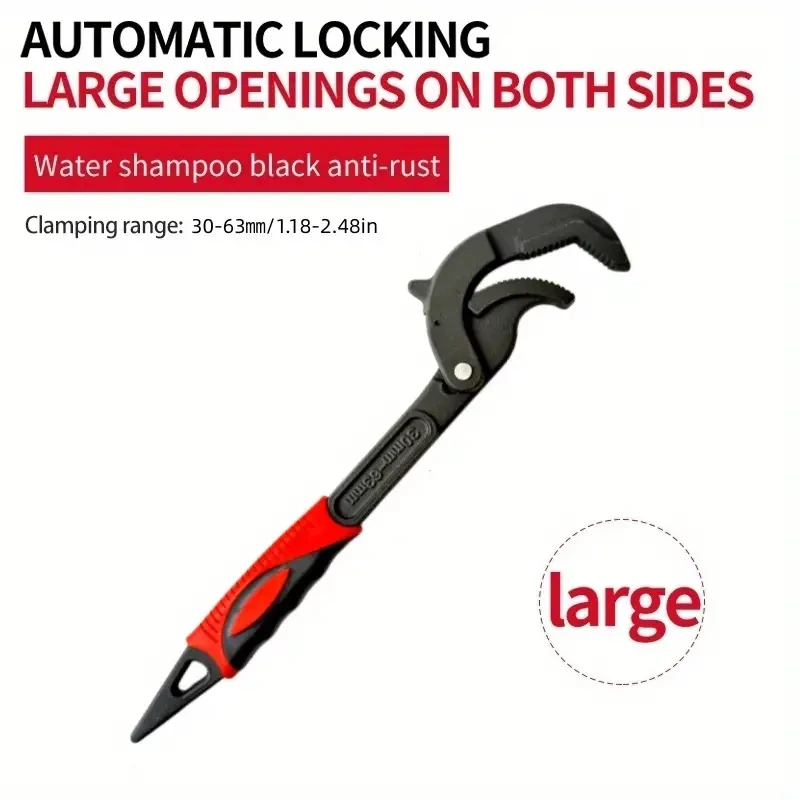 Multifunktions Auto Power Grip Rohrzange Metall Selbst Einstellende Schraubenschlüssel Schnell Öffnen Rohr Universal Schlüssel Kombination Werkzeug Kit – Detail 12