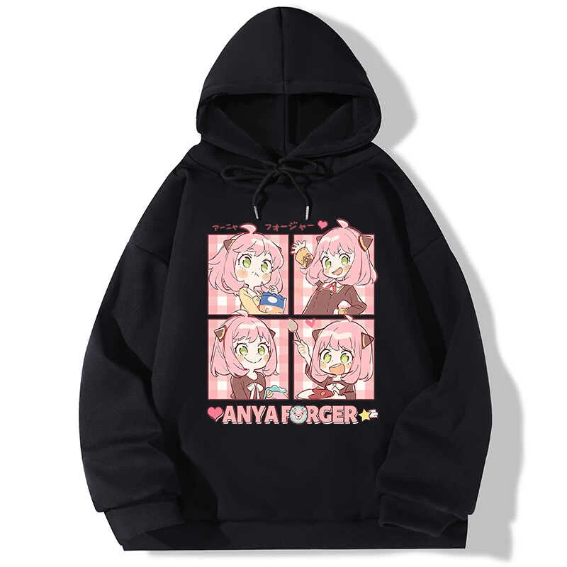 MINISO Spy X Family Hoodie Yor en Loid Sweatshirts Vrouw Kleding Meisjes Plus Size Hoody Anya Forger Truien Anime Print Top