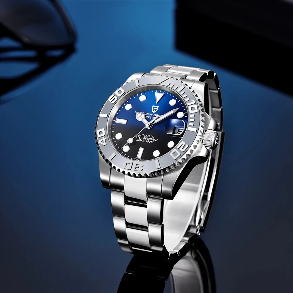 PAGANI DESIGN Original 40MM männer Automatische Mechanische Uhren Luxus Edelstahl Wasserdichte Uhr für Männer Reloj PD1651