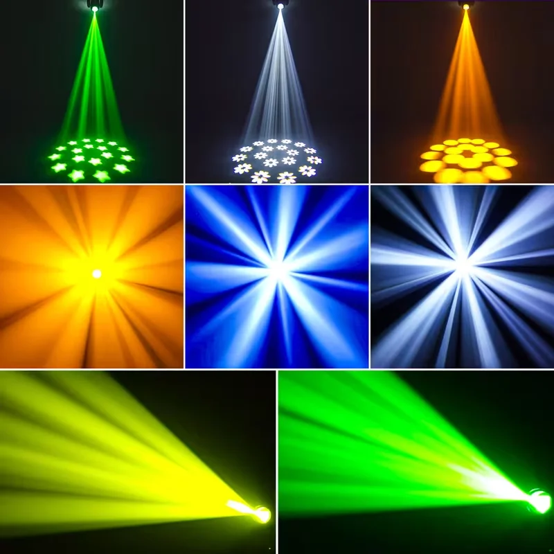MINGJIE 4Pcs 120W LED Beam Gobo Moving Head Stage Light 18Prism Dazzling Effect DMX DJ Light For Club KTV Disco DJ Party Lighting