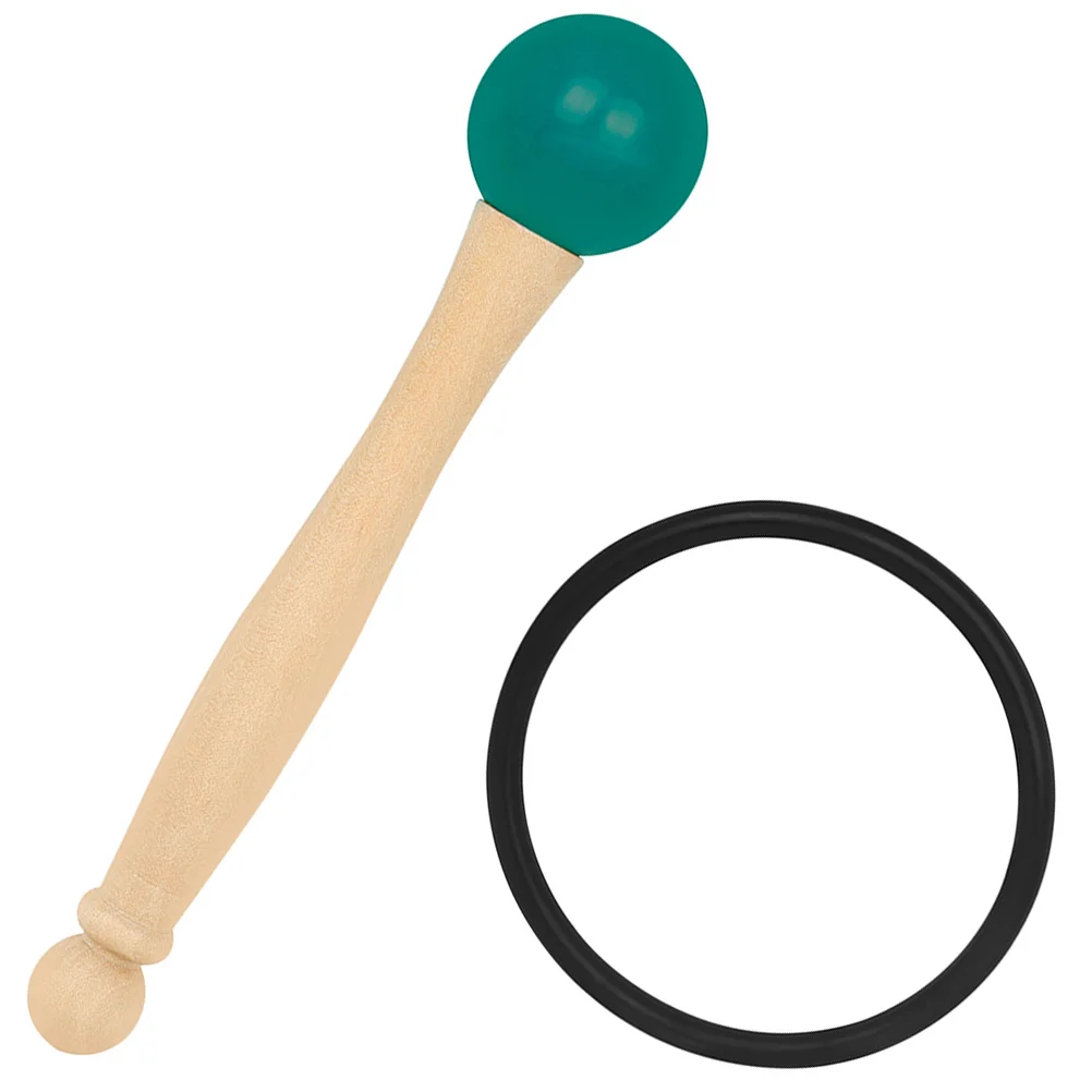 

1 Set Crystal Singing Mallet Wooden Knocking Stick Rubber Ring Sound Striker Accessories Music Stick Ticking Bowl Mallet Tibetan