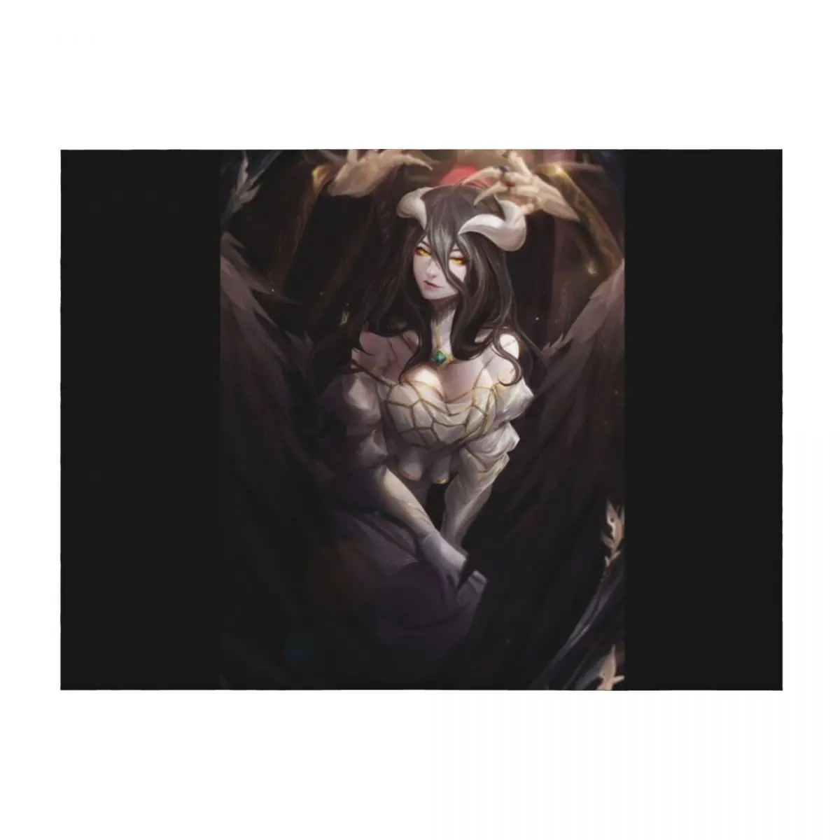 

Realistic Albedo from Overlord Anime Throw Blanket Warm bed plaid Fashion Sofas Bed Fashionable Blankets