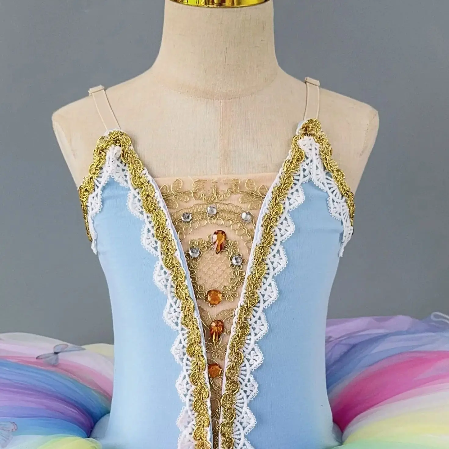 Falda de Ballet profesional para niñas, vestido de bailarina de Color arcoíris, disfraces de baile de actuación, Lago de los cisnes