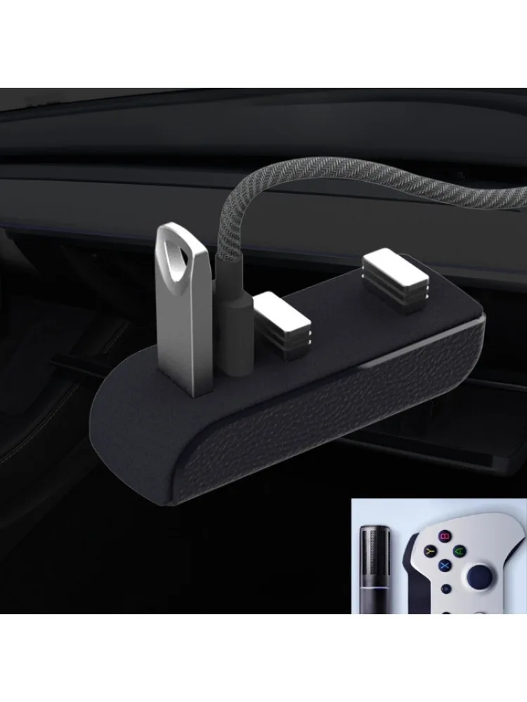 Station d'accueil pour Tesla Model 3 Highland Y Juniper, hub USB pour boîte à gants, extension de ports, charge rapide, pièces pour Model 3 et Model Y