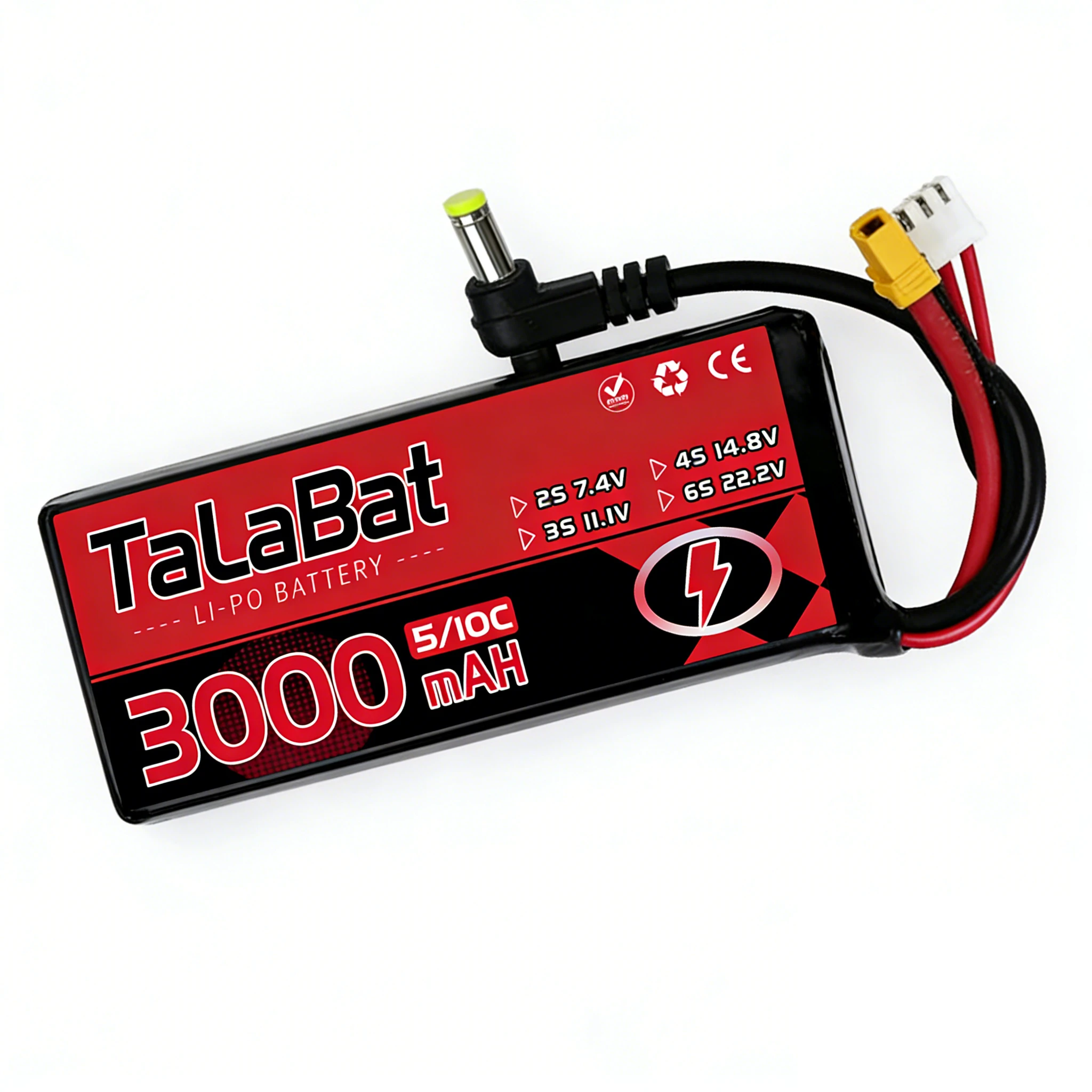 1PCS Original 3000MAH 2S 5C 7.4V Lipo Battery Power Indicator for Fatshark Glasses Dominator Skyzone Aomway FPV Goggles RC Drone