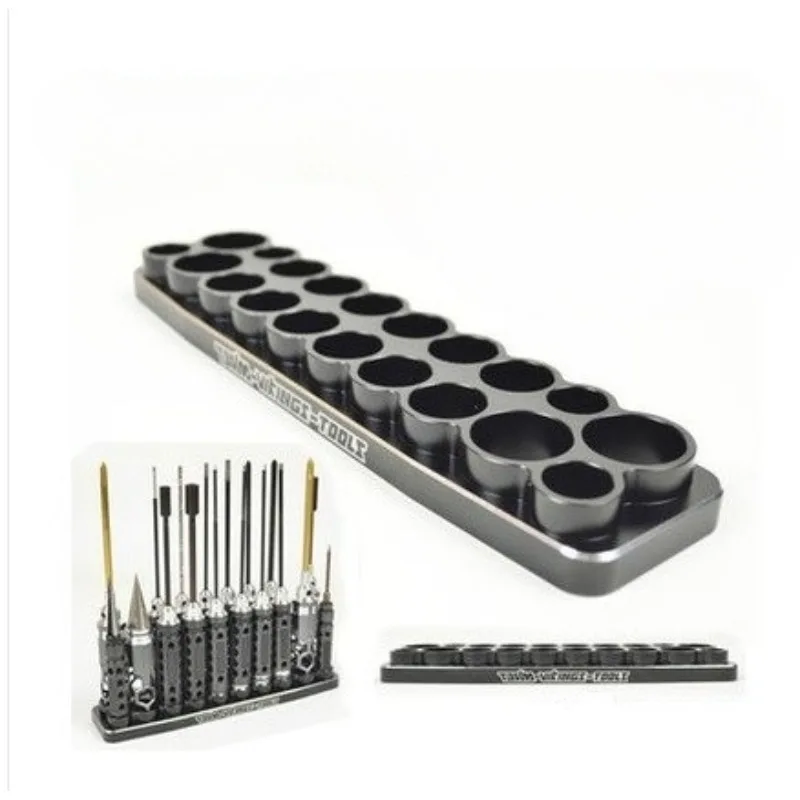 

20Holes Aluminum Alloy Tool Tray / Socket Suit Hexagon Holder For Remote Control Toys RC Cars Boat Airplane