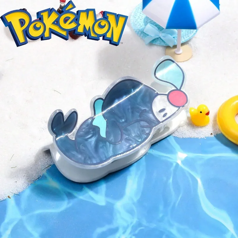 Pokémon verão garra grampos de cabelo antiderrapante apertos com acento de pele bonito garras de cabelo para praia/esportes anime kawaii acessórios de cabelo