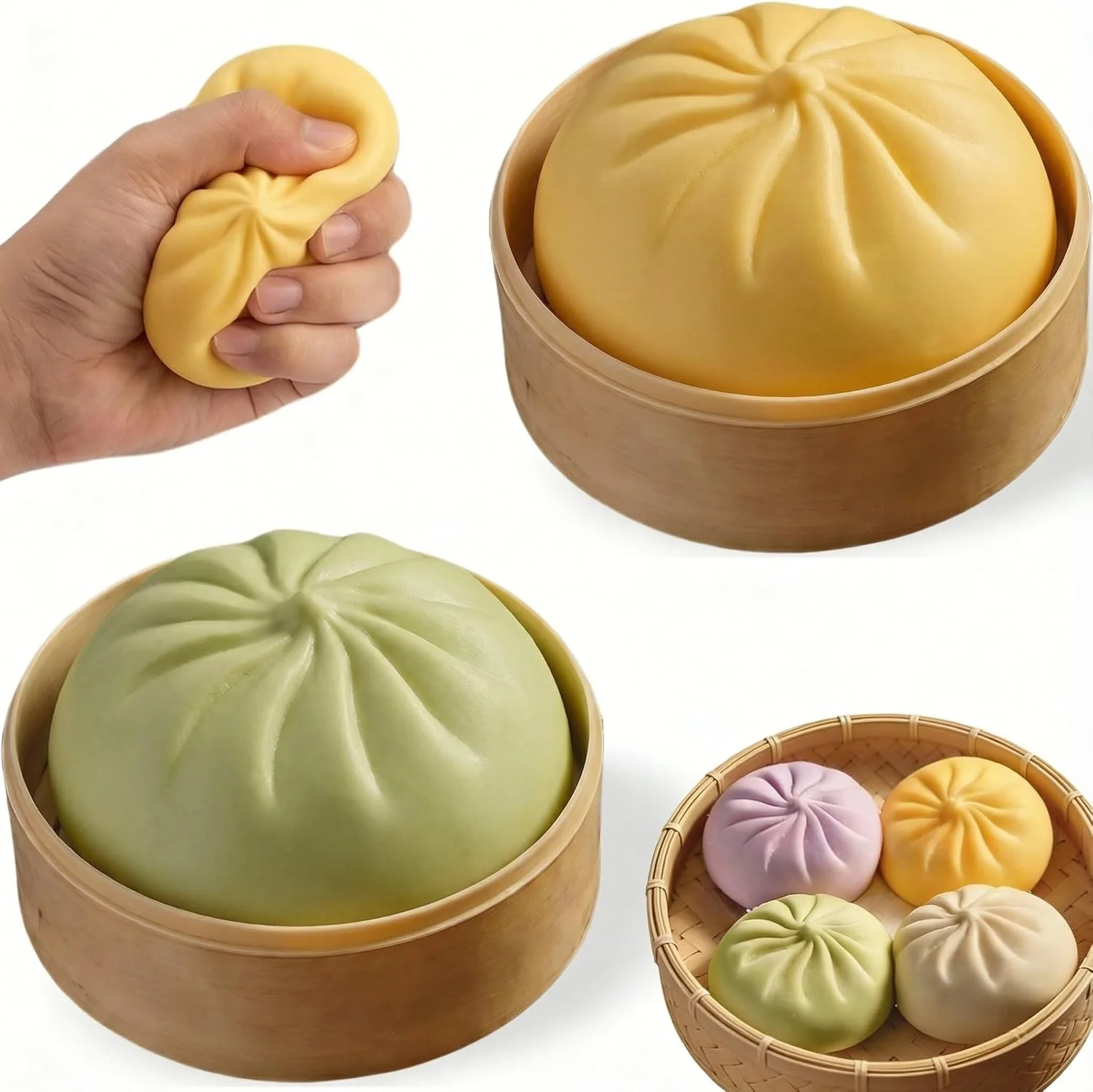 Juguete Antiestrés Viral Bao Bun Squishy: Caja Misteriosa de Comida Realista, Juguete Sensorial de Maltosa de Rebote Lento, Juguetes Táctiles ASMR, Nuevo Regalo 2026