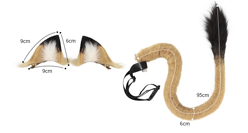 CosplayTomorrow السفينة المتقدمة الملك فينا آذان الأسد الملتوية العجائب ليونا الأسد الذيل آذان الوحش مشبك شعر تأثيري