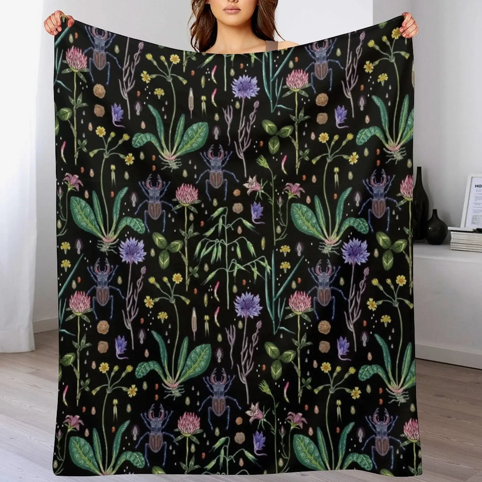 

Midsummer Night's Dream Throw Blanket Beach Shaggy For Sofa Thin Plaid Blankets