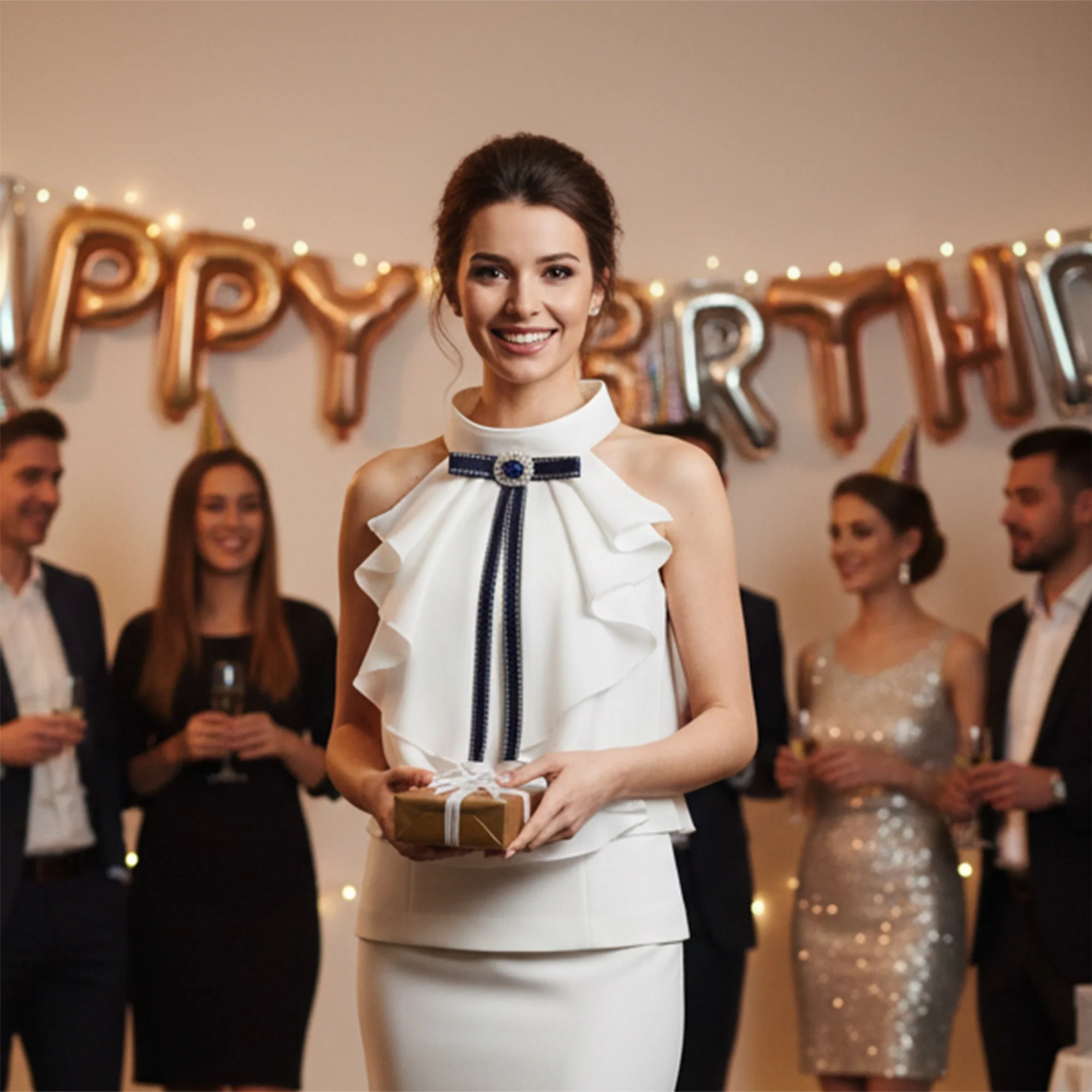 ياقة أنيقة من الدانتيل الأسود قابلة للفصل مع تطريز معقد وتفاصيل فيونكة مخملية لأزياء المرأة الأنيقة #1