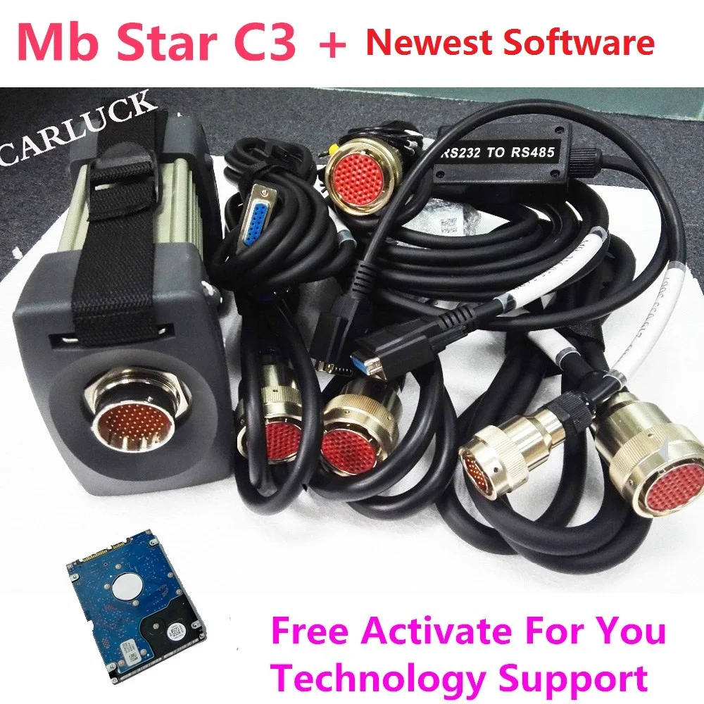 Top Quality MB Star C3 Full Chip Support 12V and 24V MB C3 Star Diagnosis Tool MB Star C3 Multiplexer Tester Free Shipping