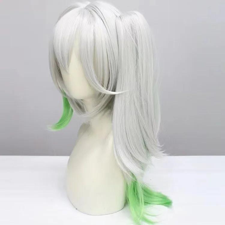 Genshin Impact Xumi The Grass God Naxi Ta Cosplay Perücke Silikon Realistische Haarsträhnen Kunsthaar