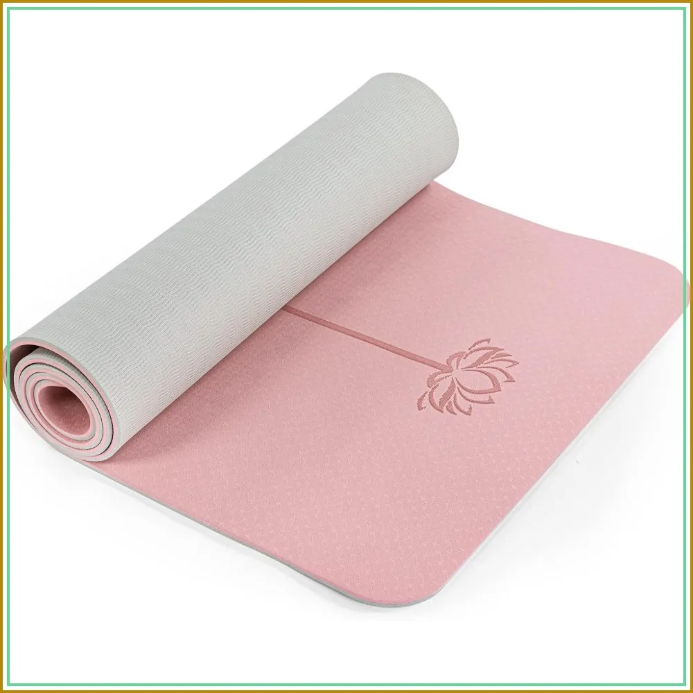

Eco Friendly Non Slip Yoga Mat 1/4" Thick with Carrying Sling & Storage Bag for Home Workout