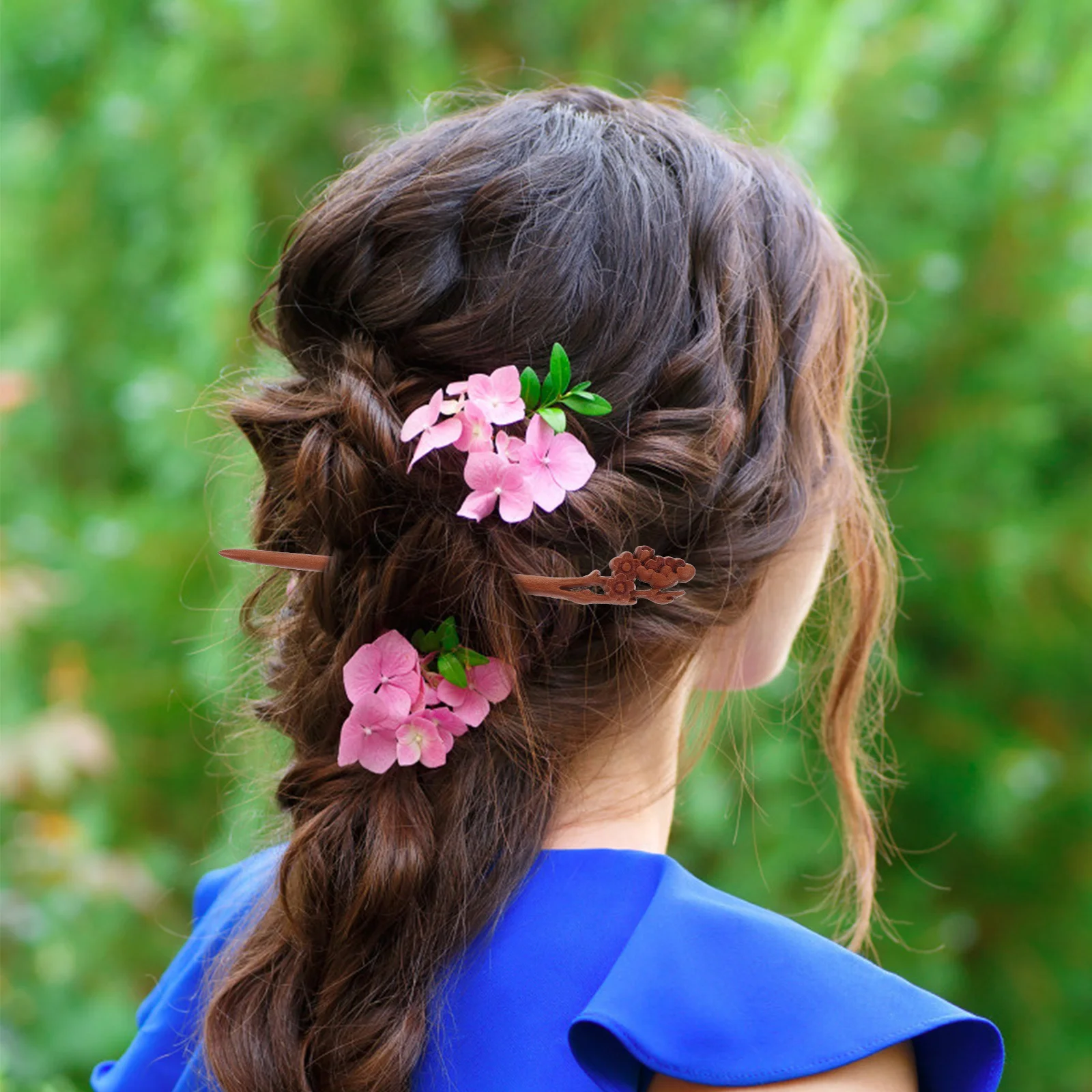 

Peach Wood Hairpin Wooden Women Accessories Stick for Buns Girls Chopsticks Retro Style Lightweight Proper Length Hair Bun Pin