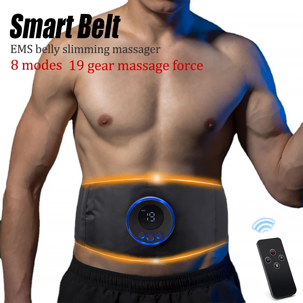 

EMS Abs Trainer Belt Muscle Stimulator Anti Cellilute Abdomen Slimming Massager Myostimulator Body Sculpting Machine Fat Burner